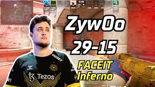 CS2 POV  ZywOo 2915 Inferno  FACEIT Ranked  Feb 17 2024 [upl. by Enilehcim933]