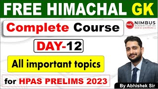 Himachal GK  Complete Course  Topicwise  Quick Revision  Day 12  Dances and Languages [upl. by Spitzer61]