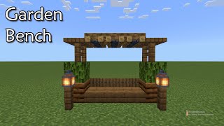 Outdoor Garden Bench Design In Minecraft [upl. by Arondel]