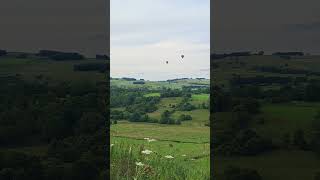 Hot air balloons in the distance from the Tissington trail [upl. by Margaretta]