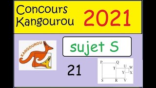 concours kangourou 2021 S question 21 [upl. by Naltiac]