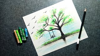 doms oil pastel colouring painting  easy drawing for beginners  FantasticArt007 [upl. by Haidabo]