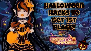 USE THESE HACKS TO GET 1st PLACE IN THE HALLOWEEN UPDATE 🎃👻  Dress To Impress Halloween DTI Roblox [upl. by Ylremik591]