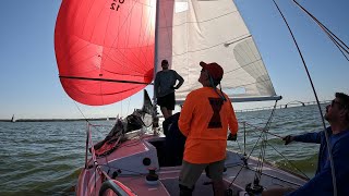 J24 sailboat racing 2024 Terlingua Regatta Dallas Corinthian Yacht club regatta sailing boats [upl. by Lamaaj]