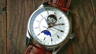 Frederique Constant Review  Open Heart Moonphase FC330335X6B46 Heart Beat  Watchscope [upl. by Dnalyk]