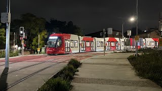 Parramatta light rail testing with a few trains at Edmondson Park [upl. by Hanoj564]