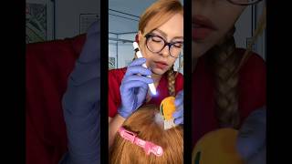 ASMR LICE EXAM SCHOOL NURSE 🐛🐜🐞 shorts asmr shortsvideo [upl. by Gothurd844]