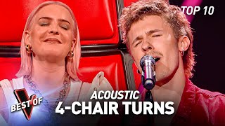 Mesmerizing ACOUSTIC 4Chair Turn Blind Auditions on The Voice [upl. by Leaj]