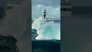 Massive Wave Slams Into Ship Intense Ocean Moment MassiveWave scaryocean ship [upl. by Calley]