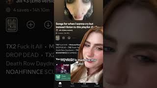 Exposing your spotify playlists playlist spotify spotifyplaylist musician singer reaction [upl. by Joannes]