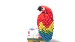 3D origami parrot tutorial [upl. by Condon385]