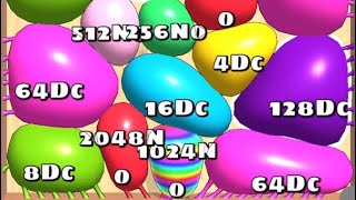 Blob Merge 3d Gameplay Satisfying 2048  Merge Game  102 [upl. by Suolhcin]