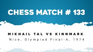 Mikhail Tal vs Kinnmark Nice Olympiad FinalA 1974 [upl. by Naejarual]