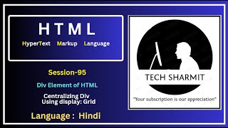 Centralizing Div in HTML Using display Grid for Centering Horizontal and Vertical Session95 [upl. by Yddur563]