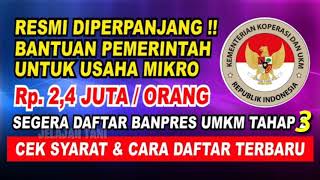 Cara Cepat Mendapatkan Bantuan BLT UMKM 24 JUTA Sudah Bisa Online [upl. by Brandyn]