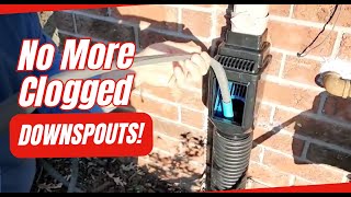 Underground Buried Downspout  Gutter Adapter VENTED CLEANOUT Leaf Filter 🍃 [upl. by Hanford]