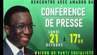 🔴EN DIRECTCONFERENCE DE PRESSE DE AMADOU BA [upl. by Namso422]