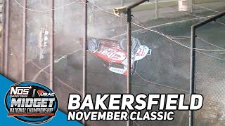 November Classic  2023 USAC Midgets at Bakersfield Speedway [upl. by Nwonknu407]