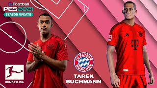 T BUCHMANN facestats FC Bayern München How to create in PES 2021 [upl. by Lauryn]