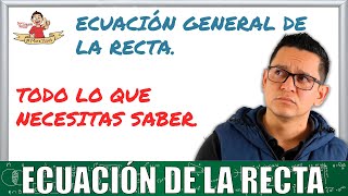 26 Ecuación general de la recta Teoría y ejercicios resueltos [upl. by Rose]