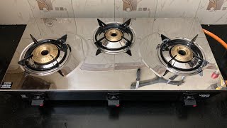 Vidiem Viva stainless steel 3 burner gas stove Review in Tamil   Vidiem   SS Gas stove [upl. by Rosita]