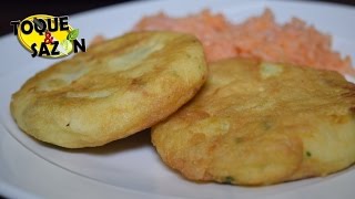 Tortitas de papa con queso y tocino Toque y Sazón [upl. by Ginsberg]