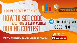 How to see codes during Contest Codeforces contests and CodeChef startrs Ans Solution Codes in C [upl. by Rekoob]