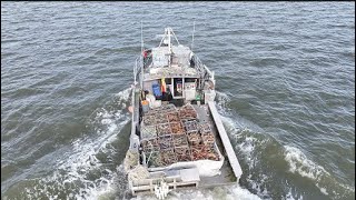 2024 Dungeness Crab Fishing Test Flight Inside Crab Boat bringing home Cages DJI Mavic 3 Pro [upl. by Afihtan]