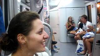 italianos en el metro de madrid por la venida del papa 2011 1ra parte [upl. by Jair117]