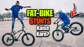 EXTREME FAT BIKE TRICKS  How to wheelie [upl. by Krawczyk798]