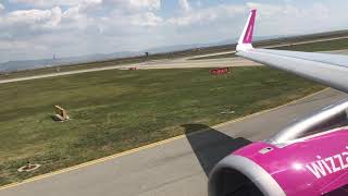 Wizz Air A320 taking off from Prishtina Airport [upl. by Carina]