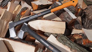 Fiskars X21  Fiskars X25  Ax  Chopping Firewood [upl. by Sarena]