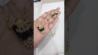 Carvin stone gold copy shorts shortvideo trending ytshorts fashion jewellery style neckset [upl. by Anaiek522]