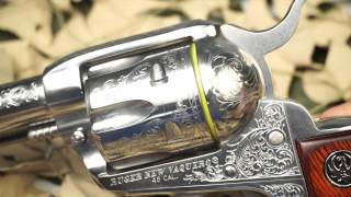 Ruger New Vaquero Engraved 45LC Cowboy Action Stainless Revolver Overview  New World Ordnance [upl. by Harned]