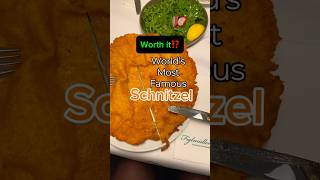 Tried the most famous schnitzel in world🍽️ schnitzel vienna food foodie travel figlmuller [upl. by Rori]