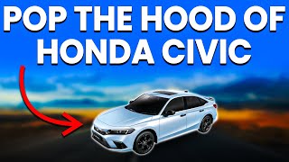 How To Pop Honda Civic Hood Open Honda Civic Hood In Simple Steps [upl. by Henrion]