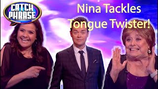 Nina Wadia Tackles a Tough Tongue Twister  Celebrity Catchphrase [upl. by Thebazile]