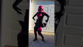 Too dramatic 🩷 dance starwars trend mandalorian cosplay pinkmandalorian [upl. by Eniarol646]