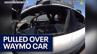 Driverless Waymo pulled over by Phoenix Police [upl. by Kleeman]