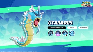 Gyarados Moves Overview  Pokémon UNITE [upl. by Ensign]