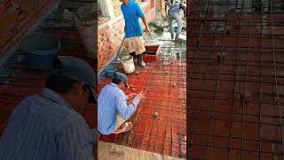 Casting Concrete for slab design home house work constructionworker Architecture 082733 [upl. by Nired]