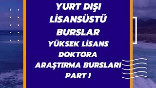 Lisansüstü Yurt Dışı Bursları  YLSY Jean Monnet Fulbright ve Diğerleri  Part 1 [upl. by Asyar608]