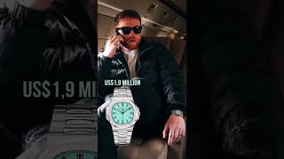 Mexican boxer Canelo Álvarez is wearing Patek Philippe TiffanyBlue Nautilus canelo caneloalvarez [upl. by Spracklen]