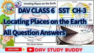 DAV Class 6 Social Science Chapter 3 Question Answer – Locating Places on the Earth [upl. by Rolo]