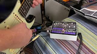 ElectroHarmonix Micro Synth ANALOG GUITAR MICROSYNTH demo [upl. by Norry]