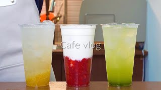 sub 🫧❄️이제 이불 속에서 음료 멍 때릴 시간❄️🫧  카페 브이로그  개인카페 브이로그  cafe vlog  asmr  no bgm  4K [upl. by Claudell240]