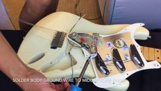 How to install preloaded pickguard onto vintage MIJ Fender Stratocaster [upl. by Cogan423]