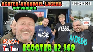 🇳🇱ECOOTER E2 S60 Voor en achterwiellagers vervangen [upl. by Atinihs602]