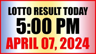 Lotto Result Today 5pm April 7 2024 Swertres Ez2 Pcso [upl. by Miquela317]