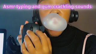 Asmr Gum Chewing while Typing  Tingles✨ [upl. by Ahsikel846]